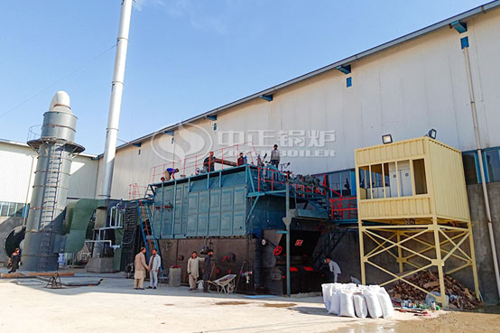 阿富汗15吨燃煤链条炉排蒸汽锅炉项目